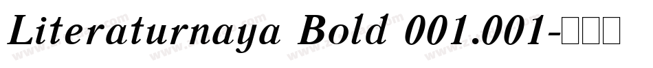 Literaturnaya Bold 001.001字体转换